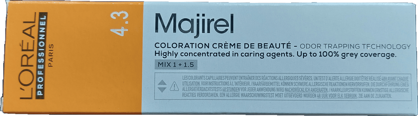 L'oreal Majirel Haarfarbe 4.3 mittelbraun gold 60ml by Frisör Schäfer Online Shop.