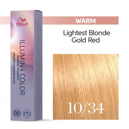 Wella Illumina Color 60ml 10/34 hell lichtblond gold rot
