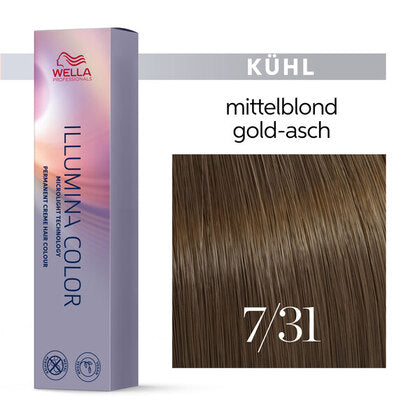 Wella Illumina Color 60ml 7/31 mittelblond gold-asch