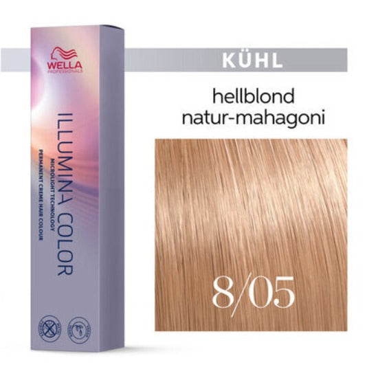 Wella Illumina Color 60ml 8/05 hellblond natur-mahagoni
