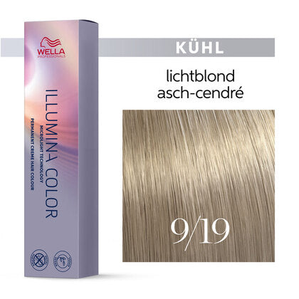 Wella Illumina Color 60ml 9/19 lichtblond asch cendre