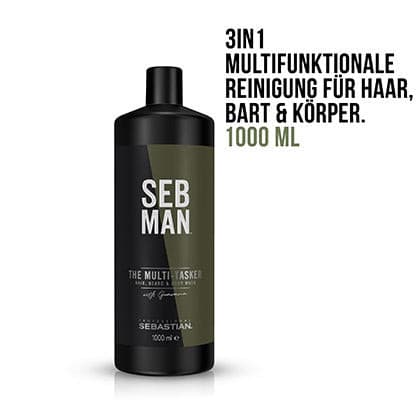 SEB MAN The Multitasker 3 in 1 Hair, Beard & Body Wash 1000ML