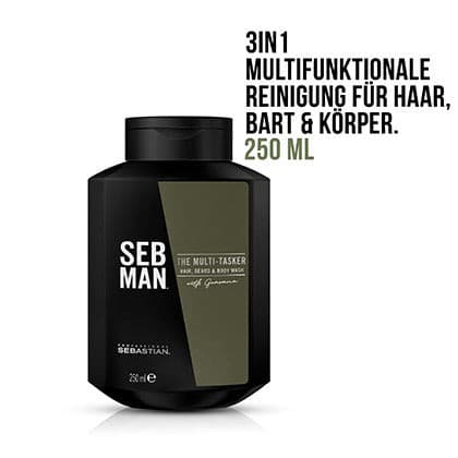 SEB MAN The Multitasker 3 in 1 Hair, Beard & Body Wash 250ML