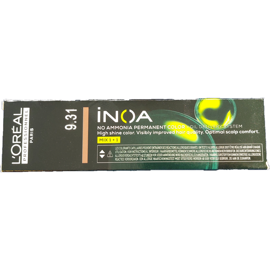 L'oreal Inoa Cremehaarfarbe 9,31 sehr helles blond gold asch 60ml