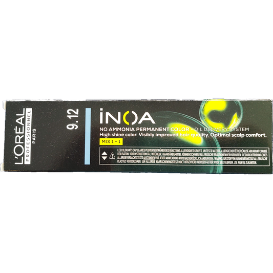 L'oreal Inoa Cremehaarfarbe 9,12 sehr helles blond asch irisé 60ml