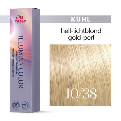 Wella Illumina Color 60ml  10/38 hell- lichtblond gold-perl