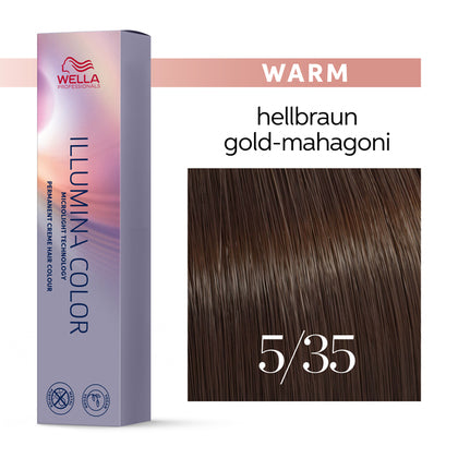 Wella Illumina Color 60ml   5/35  hellbraun gold-mahagoni