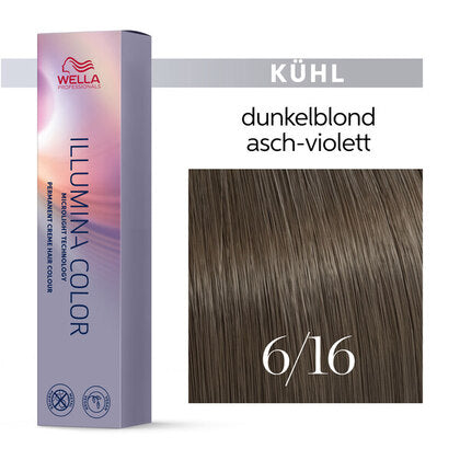 Wella Illumina Color 60ml   6/16  dunkelblond asch-violett