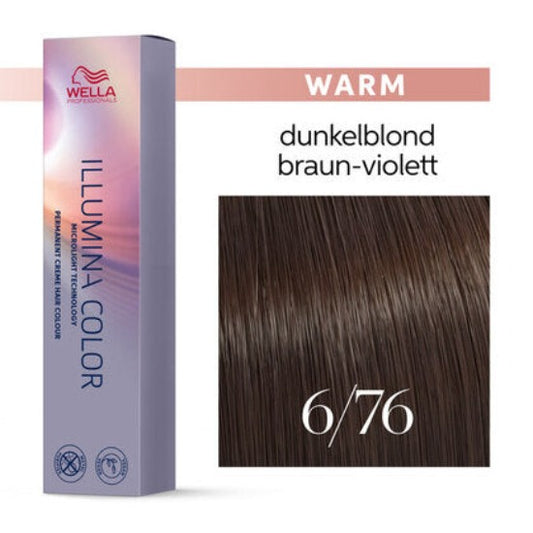 Wella Illumina Color 60ml    6/76  dunkelblond braun-violett