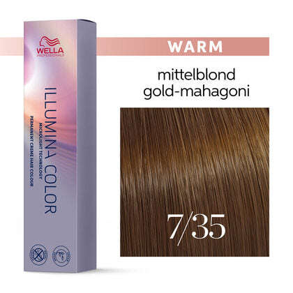 Wella Illumina Color 60ml   7/35  mittelblond gold-mahagoni