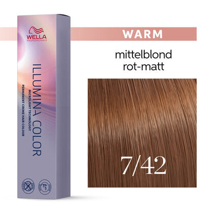 Wella Illumina Color 60ml 7/42 mittelblond rot matt