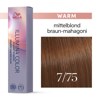 Wella Illumina Color 60ml 7/75 mittelblond braun Mahagoni