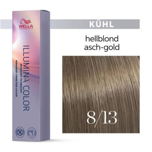 Wella Illumina Color 60ml    8/13  hellblond asch-gold