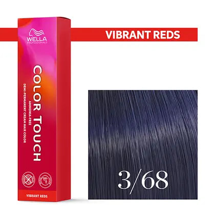 Wella Color Touch 60 ml 3/68 dunkelbraun violett perl