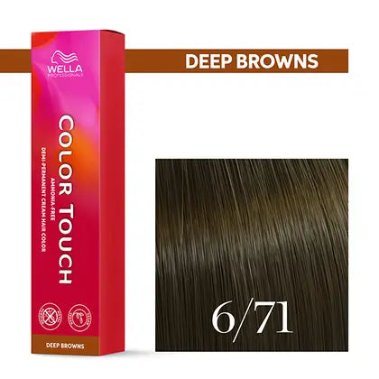 Wella Color Touch 60 ml 6/71 dunkelblond braun asch