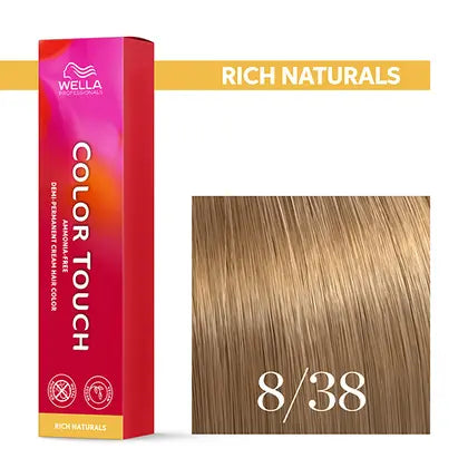 Wella Color Touch 60 ml 8/38 hellblond gold perl