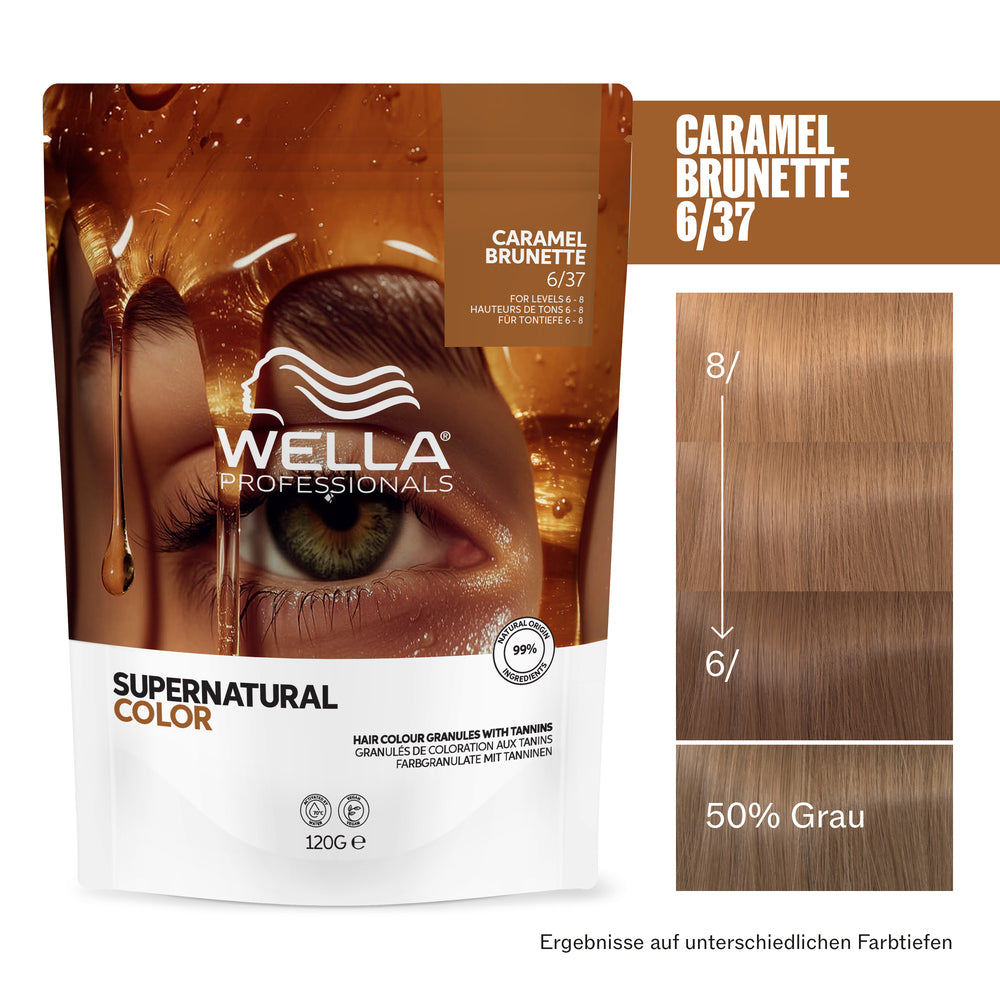 Wella Supernatural Color 6/37 Caramel Brunette 120g by Frisör Schäfer Online Shop.