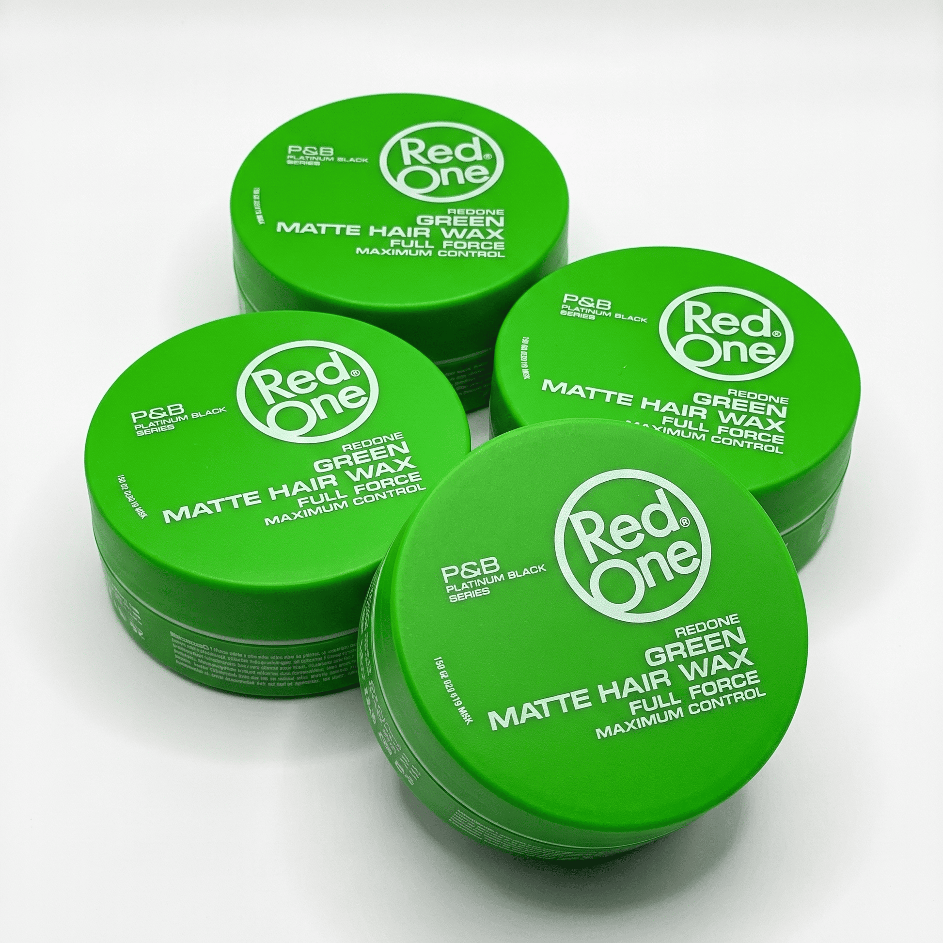 RedOne Matte Hair Wax Full Force Maximum Control Green 4x150ml by Frisör Schäfer Online Shop.